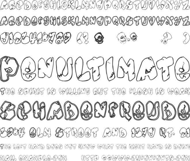 Chankenstein font preview
