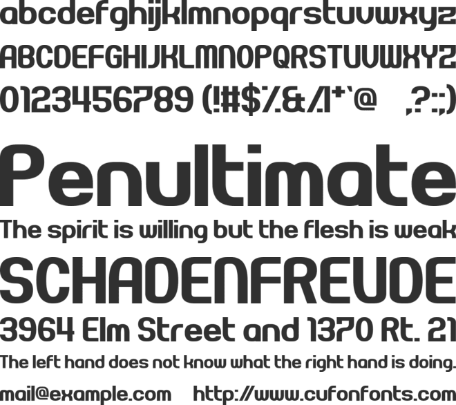 Pseudonumb font preview