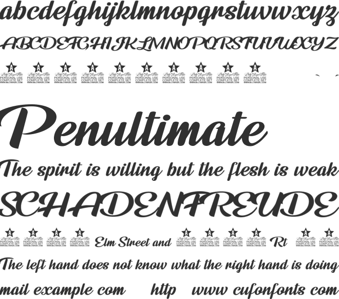 Lemon Jelly Personal Use font preview