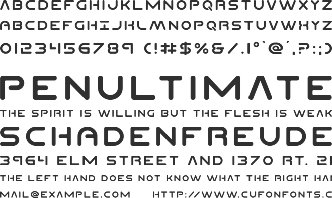 Planet N font preview
