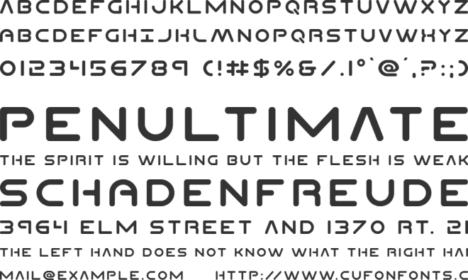 Planet N font preview