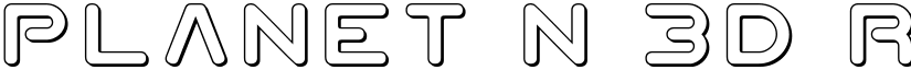 Planet N 3D Regular font