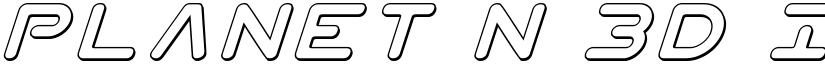 Planet N 3D Italic Italic font
