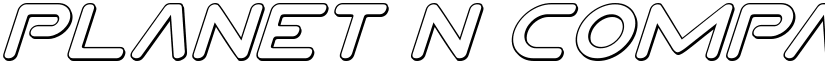 Planet N Compact 3D Italic Italic font