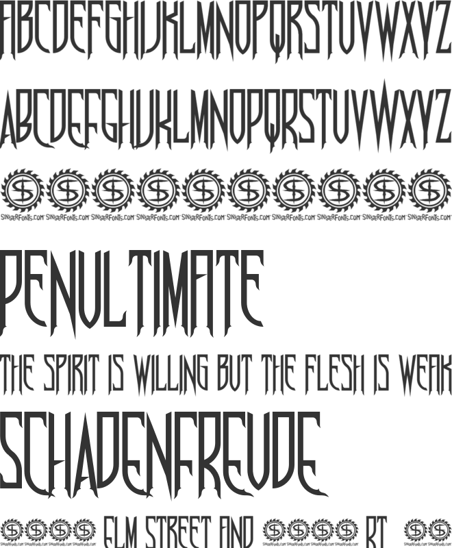 Nosferotica font preview