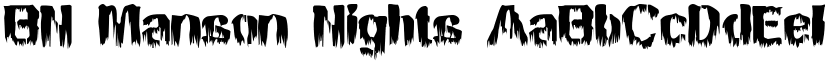 BN Manson Nights font