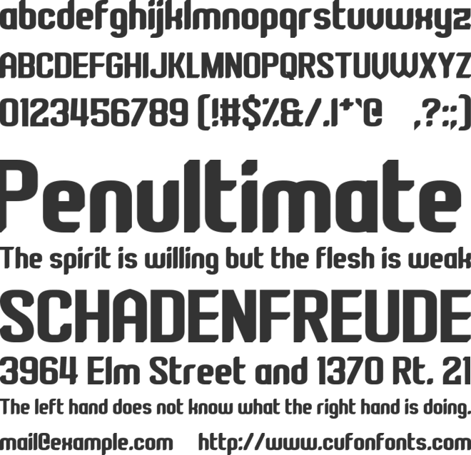 Four Mad Dogs font preview