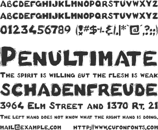 !Basket of Hammers font preview
