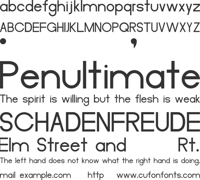 Merula font preview