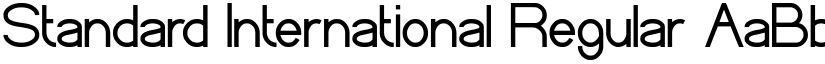 Standard International Regular font