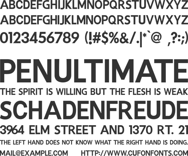 Vertexio font preview