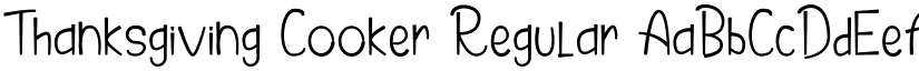 Thanksgiving Cooker Regular font