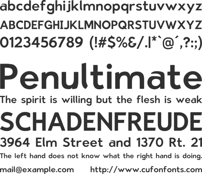 Lunarshade font preview