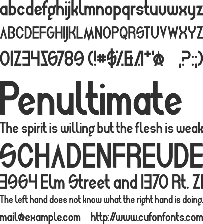 Mighty Squidge font preview