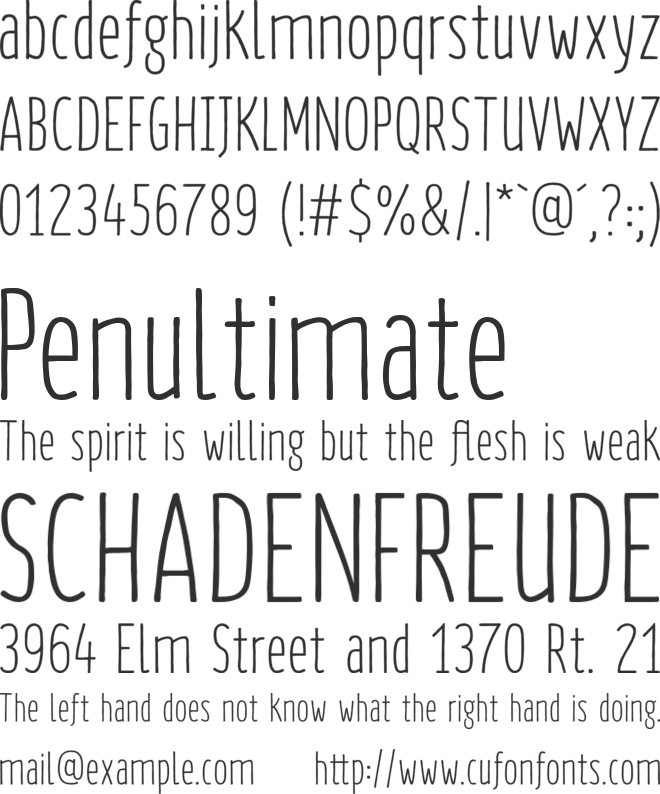 Timbra Sans font preview