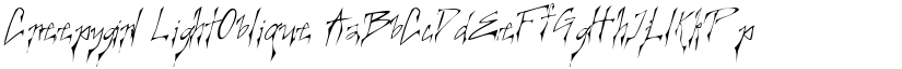 Creepygirl LightOblique font
