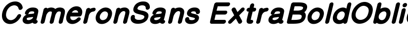 CameronSans ExtraBoldOblique font