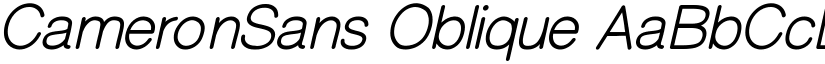 CameronSans Oblique font