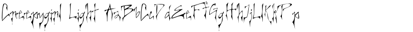 Creepygirl Light font
