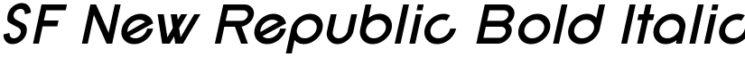 SF New Republic Bold Italic font