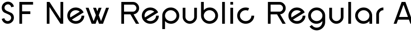 SF New Republic Regular font