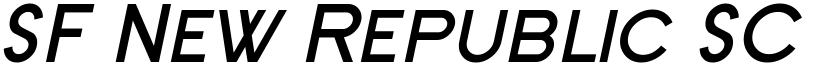 SF New Republic SC Bold Italic font