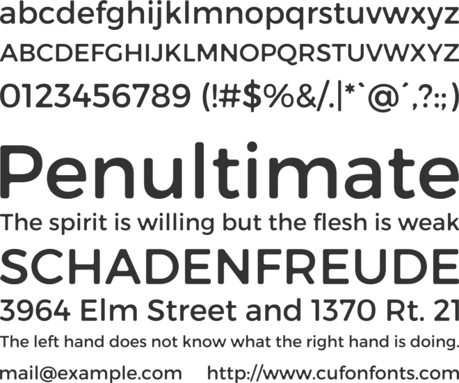 Trueno font preview