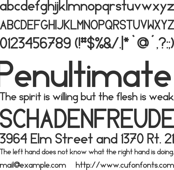 MR. PHONE font preview