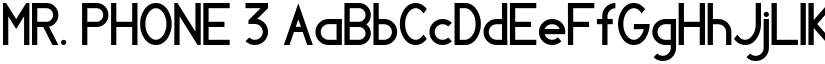 MR. PHONE 3 font