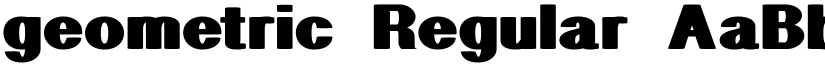 geometric Regular font
