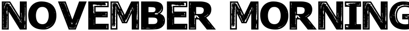 November Mornings Regular font