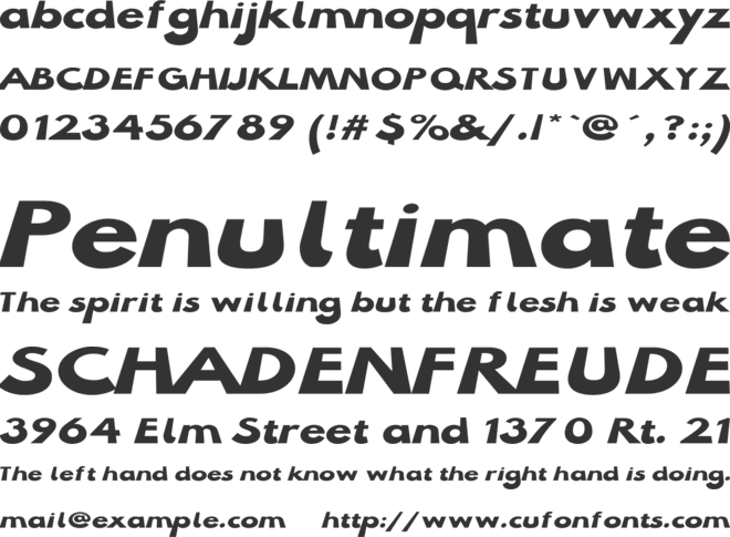 Hussar Milosc font preview