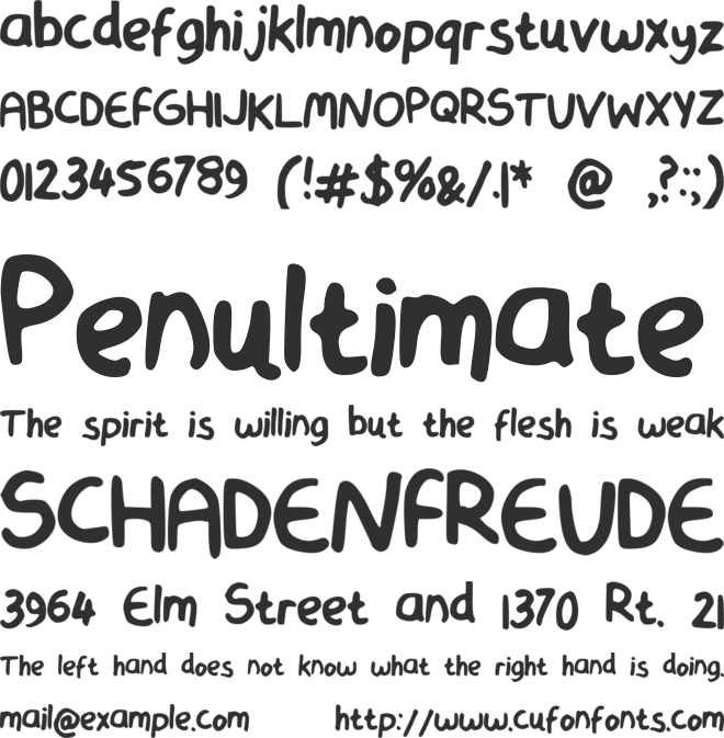 Smooth Marker font preview