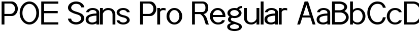 POE Sans Pro Regular font