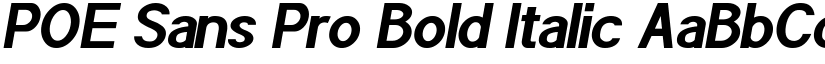 POE Sans Pro Bold Italic font
