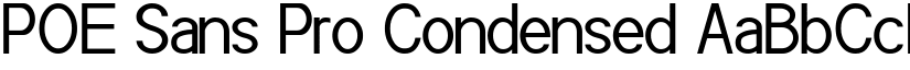 POE Sans Pro Condensed font