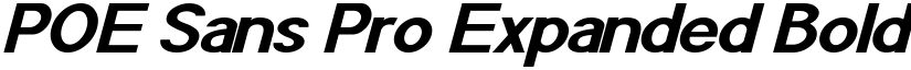 POE Sans Pro Expanded Bold font