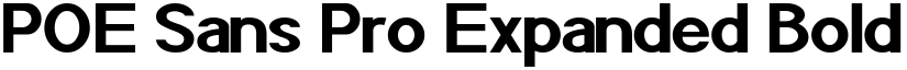 POE Sans Pro Expanded Bold font