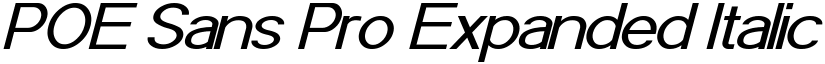 POE Sans Pro Expanded Italic font