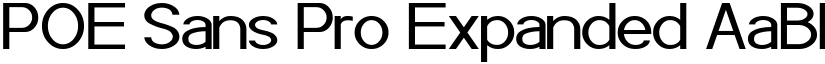 POE Sans Pro Expanded font