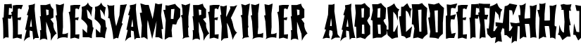 FearlessVampireKiller font
