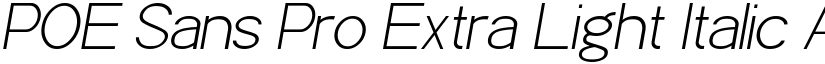 POE Sans Pro Extra Light Italic font