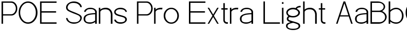 POE Sans Pro Extra Light font