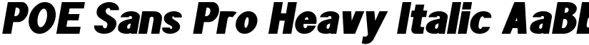 POE Sans Pro Heavy Italic font