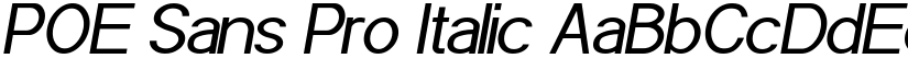POE Sans Pro Italic font