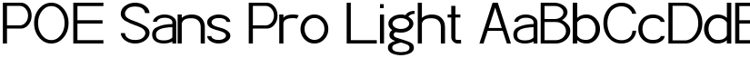POE Sans Pro Light font