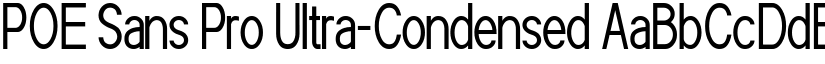 POE Sans Pro Ultra-Condensed font