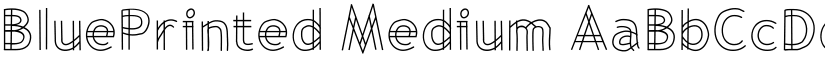 BluePrinted Medium font