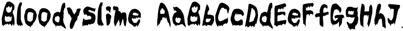 Bloodyslime font