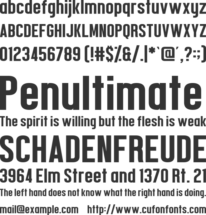 Confidel font preview